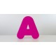 Lettre en relief creuse en aluminium