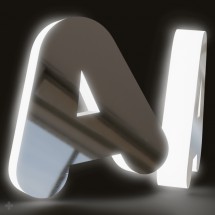 Lettres lumineuses en acier et plexiglas