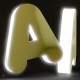 Letras oro espejo + metacrilato iluminado