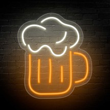 Néon chope de bière
