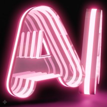 Lettres en relief miroir infini