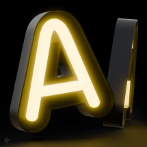 Lettres avec néon LED intégré