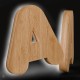 Lettres en relief en bois rétroéclairées