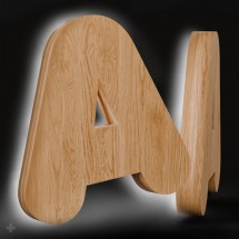 Lettres en bois rétro-éclairées