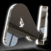 Lettres 3D en acier inoxydable éclairées
