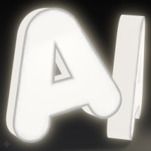 Lettre en plexiglas avec lumière