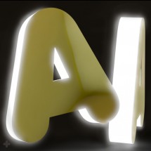 Miroir lettres dorées + plexiglas illuminé