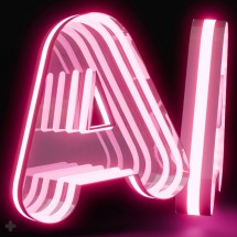 Lettres en relief miroir infini