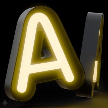 Lettres avec néon LED intégré