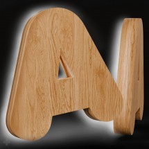 Lettres en bois rétro-éclairées