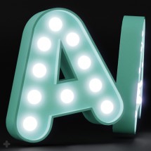 Lettres en polyestirene compact lumineuse