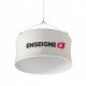 Enseigne publicitaire suspendue circulaire