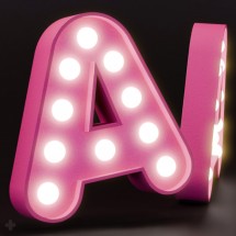 Lettres en polystyrène haute densité lumineuse