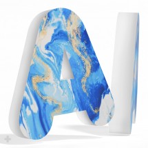 Lettres en PVC imprimées