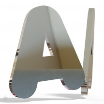 Lettre en plexiglas miroir