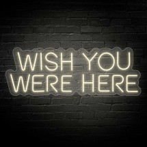 Néon Lettres WISH YOU WERE HERE