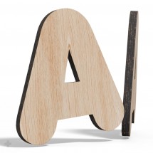 Lettres en bois découpées au laser