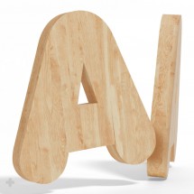 Lettres en bois de chêne