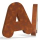 Lettres en acier corten