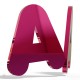 Lettres plexiglas miroir FUCSIA