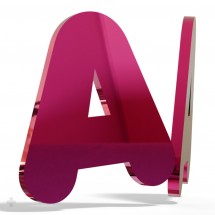 Letras Metacrilato espejo FUCSIA