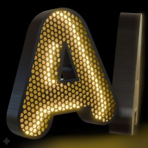 Lettres boîtiers LED avec face perforée