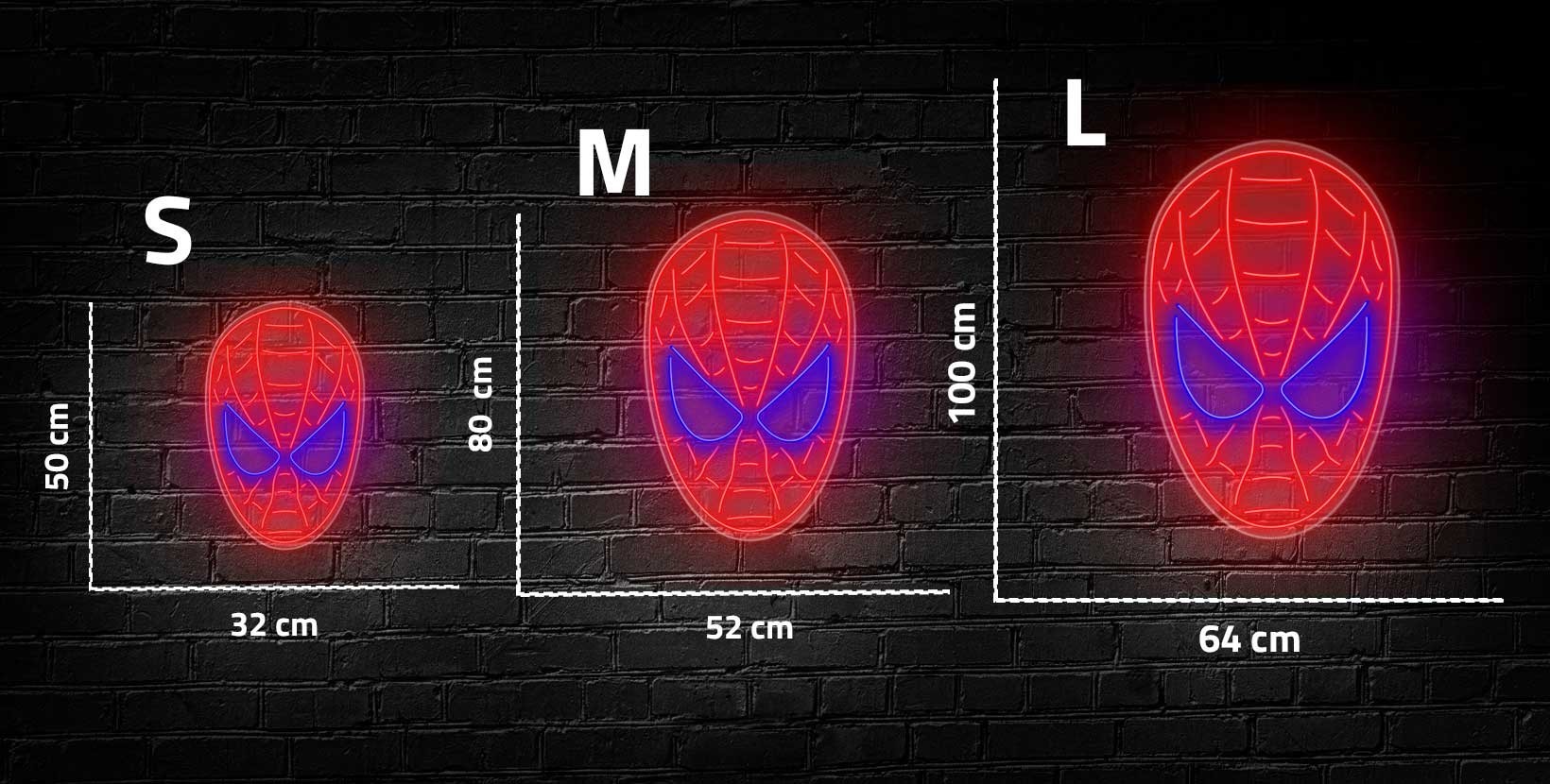 Néon LED Spiderman: Éclairez votre espace avec style.