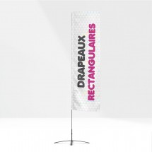 Drapeaux publicitaires rectangulaires avec Mâts