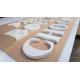 Lettres en PVC avec peinture blanche brillante