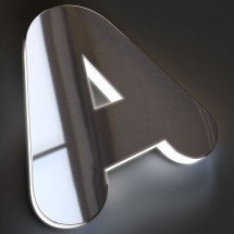 Lettres lumineuses en acier et plexiglass