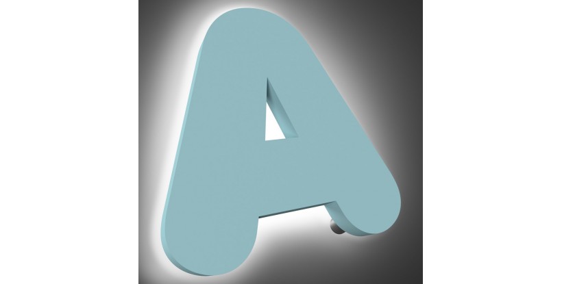 Lettres rétro-éclairées LED de PVC