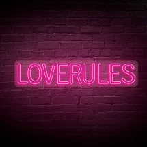 Neón lettres LOVERULES
