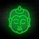 Néon visage de Bouddha