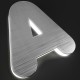 Lettres en aluminium + méthacrylate lumineux