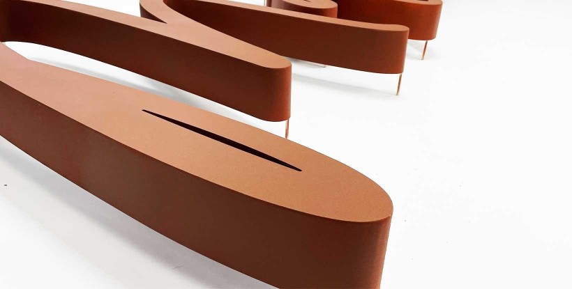 Lettres en acier corten