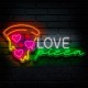 Neon Love pizza