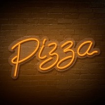 Néon Lettres Retro Pizza