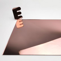 Plexiglas miroir doré rose