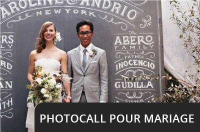 Photocall pour mariage